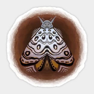 Fall Graphic Moth Sketch Artwork Sticker